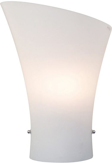 Foto para 60W Conico 1-Light Wall Mount SN Opal White Glass CA Incandescent 