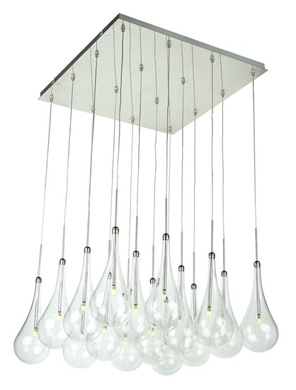 Foto para 1.5W Larmes 16-Light LED Pendant PC Clear G4 LED (OA HT 16"-124")