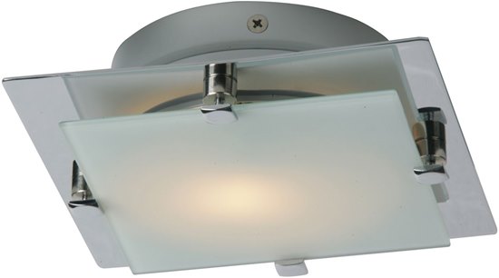 Foto para 40W Piccolo 1-Light Flush/Wall Mount SNPC Frost White Glass G9 Frost Xenon 6.5"x6.5"x2.5" (CAN 4.5"x4.5"x0.7") 12-Min