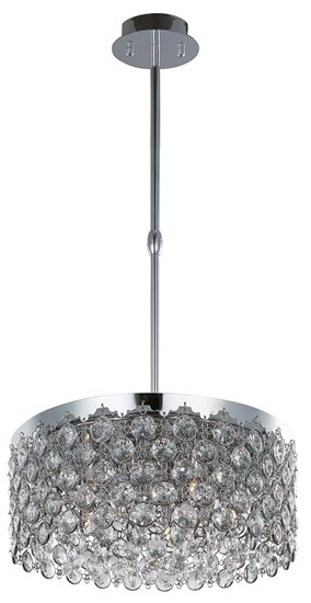 Foto para 40W Dazzle 5-Light Pendant PC Crystal G9 Xenon 19.5"x8" (OA HT 10"-54")