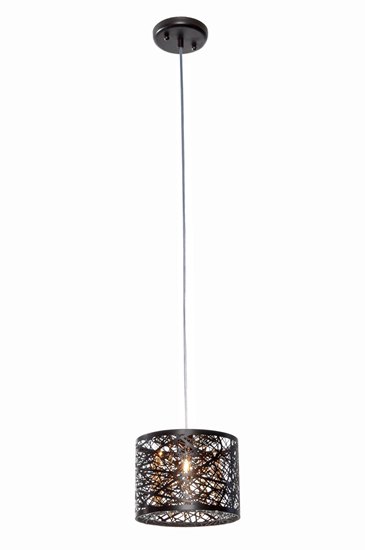 Foto para 50W Inca 1-Light Pendant BZ Cognac G9 Xenon (OA HT 18"-130") (CAN 4.7"x4.7"x0.8")