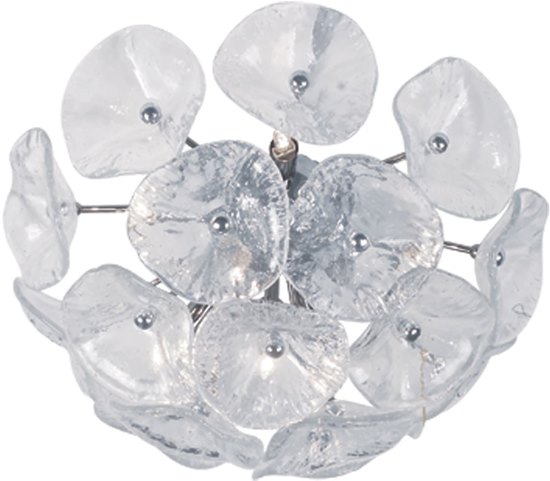 Foto para 40W Cassini 8-Light Flush Mount PC Clear Murano Glass G9 Xenon 