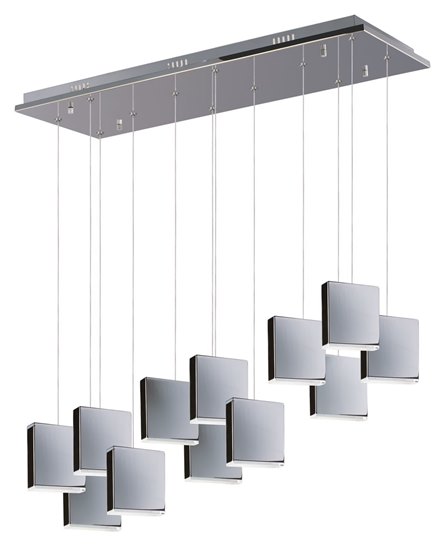 Foto para 4.8W Brick 12-Light LED Pendant PC White METAL (OA HT 7"-120")