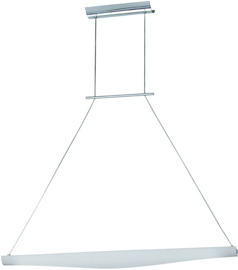 Foto para 21W Krisp 1-Light Pendant PC White Acrylic Mini Bi Pin T5 Fluorescent (OA HT 24"-120")