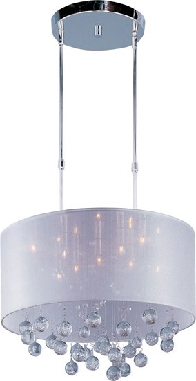 Foto para 40W Veil 9-Light Pendant PC Fabric G9 Xenon (OA HT 24.25"-60.25")