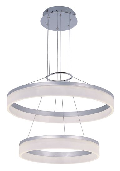 Foto para 40W Saturn LED Pendant MS Matte White (OA HT 35.75"-51.5")