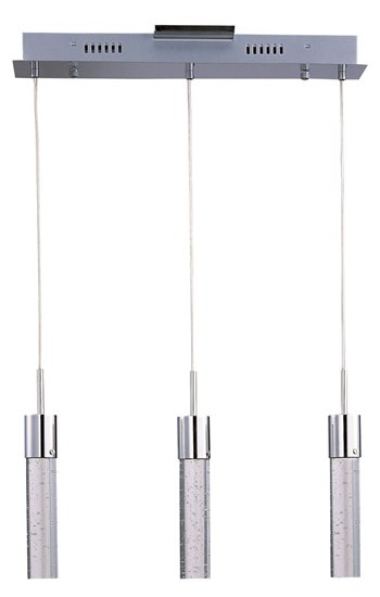 Foto para 7.5W Fizz IV 3-Light LED Pendant PC Bubble Glass (OA HT 14"-59") (CAN 18.5"x1.8"x1.5")