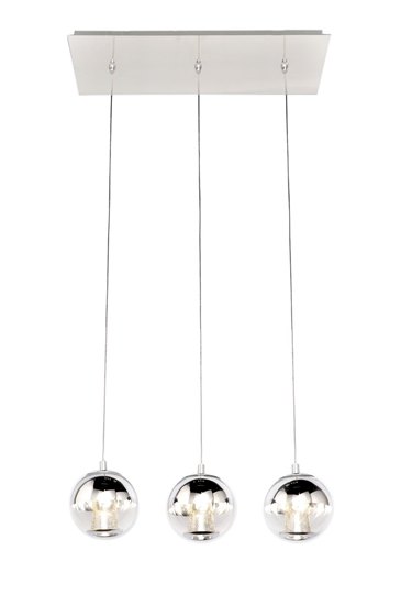 Foto para 1.5W Reflex 3-Light LED Pendant PC Mirror Chrome (OA HT 7"-126.5")