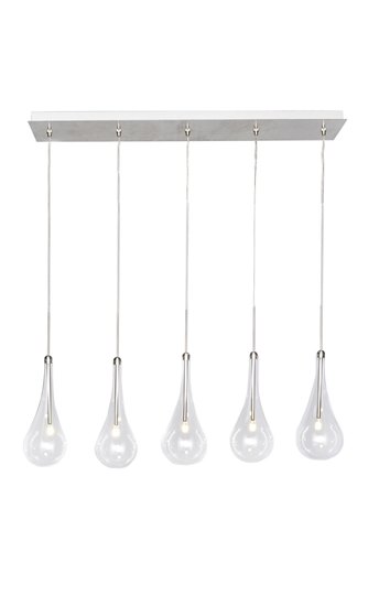 Foto para 1.50W Larmes 5-Light LED Pendant PC Clear G4 LED (OA HT 16.5"-124")