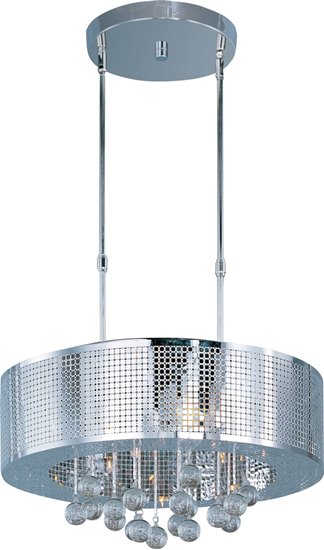 Foto para 40W Illusion 9-Light Pendant PC Bubble Glass G9 Xenon (OA HT 20.25"-56.25")