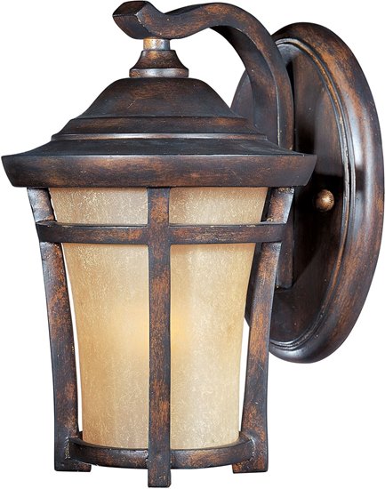 Foto para 100W Balboa VX 1-Light Outdoor Wall Lantern CO Golden Frost Glass MB Incandescent 6.5"x9.5" 