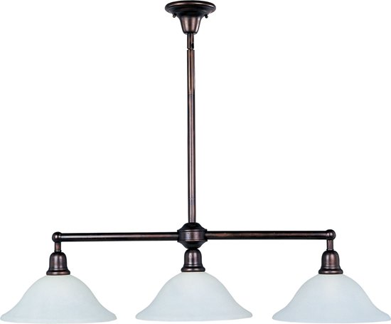 Foto para 100W Bel Air 3-Light Pendant OI Soft Vanilla Glass MB Incandescent (CAN 6"x3")