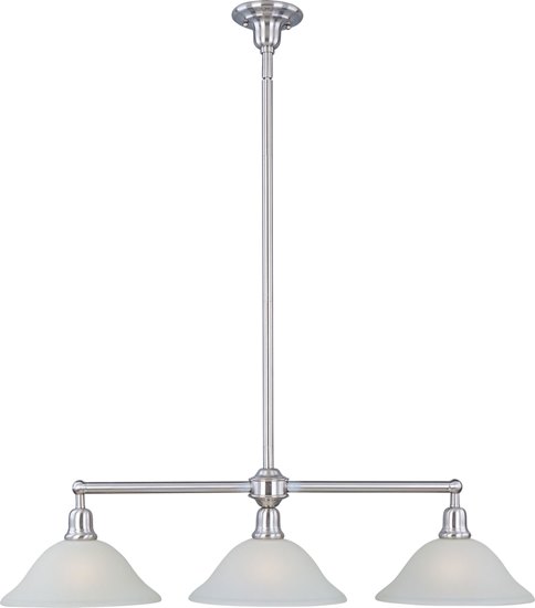 Foto para 100W Bel Air 3-Light Pendant SN Soft Vanilla Glass MB Incandescent (OA HT 18")