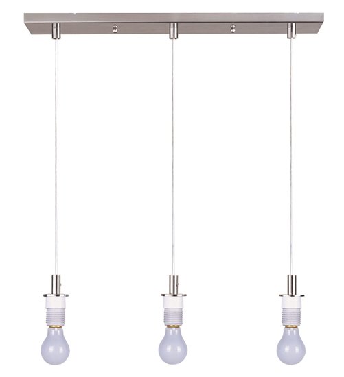 Foto para 100W Carte 3-Light Pendant SN MB Incandescent 24.5" (OA HT 24"-60") 6-Min