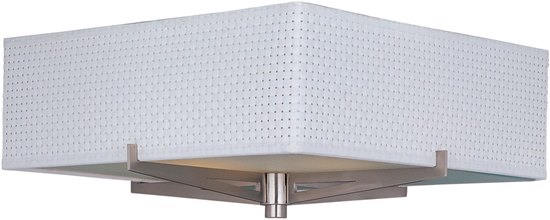 Foto para 100W Elements 2-Light Flush Mount SN Vinyl MB Incandescent 16"x16"x5.25" 