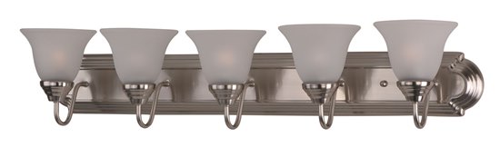 Foto para 100W Essentials - 801x-Bath Vanity SN 5-lights Frosted Glass MB Incandescent 