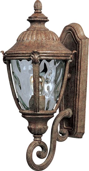 Foto para 100W Morrow Bay VX 1-Light Outdoor Wall Lantern ET Water Glass Glass MB Incandescent 8.5"x20" 