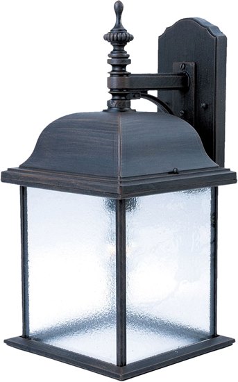 Foto para 100W Senator 1-Light Outdoor Wall Lantern RP Seedy Glass MB Incandescent 4-Min