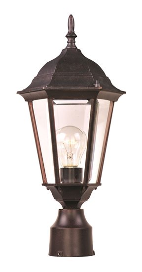 Foto para 100W Westlake Cast 1-Light Outdoor Pole/Post Lantern EB Clear Glass MB Incandescent 6-Min