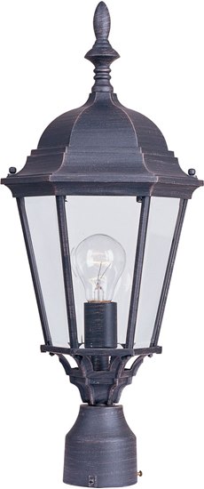 Foto para 100W Westlake Cast 1-Light Outdoor Pole/Post Lantern RP Clear Glass MB Incandescent 4-Min