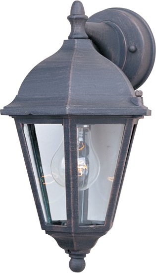 Foto para 100W Westlake Cast 1-Light Outdoor Wall Lantern RP Clear Glass MB Incandescent 8"x15" 6-Min