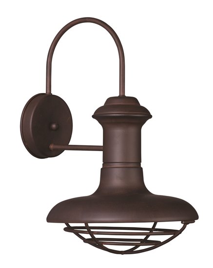 Foto para 100W Wharf 1-Light Outdoor Wall Lantern EB MB 10"x15.25" 