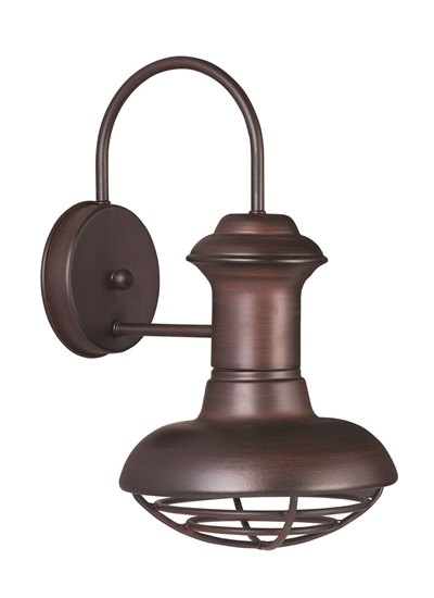 Foto para 100W Wharf 1-Light Outdoor Wall Lantern OB MB 8"x14" 