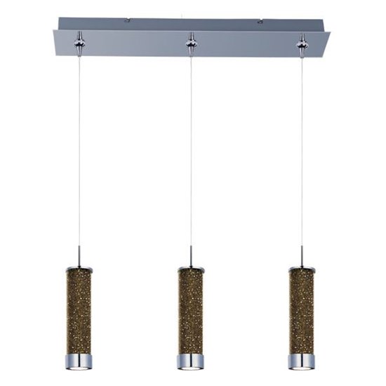 Foto para 11.5W Chroma 3-Light LED RapidJack Pendant and Canopy PC Champagne Glass Cree® LED (OA HT 22.5"-142.5") (CAN 24.25"x4.5"x2.5")