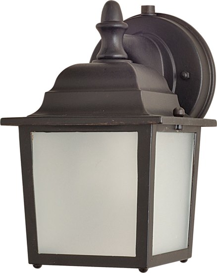 Foto para 13W 1-Light Outdoor Wall Mount EB Frosted Glass GU24 Fluorescent 5.5"x8.5" 6-Min