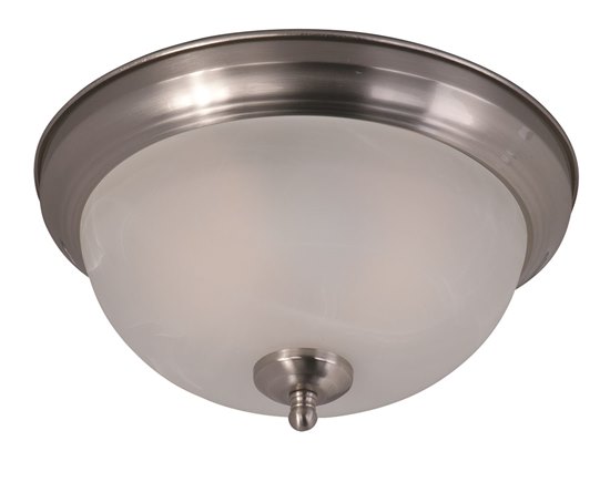 Foto para 13W 2-Light Flush Mount SN Marble Glass GU24 Fluorescent 11.5"x6" 