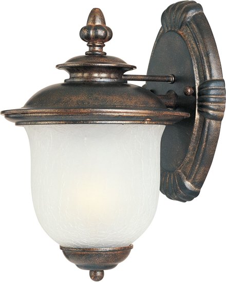 Foto para 13W Cambria EE 1-Light Outdoor Wall Lantern CH Frost Crackle Glass GU24 Fluorescent 