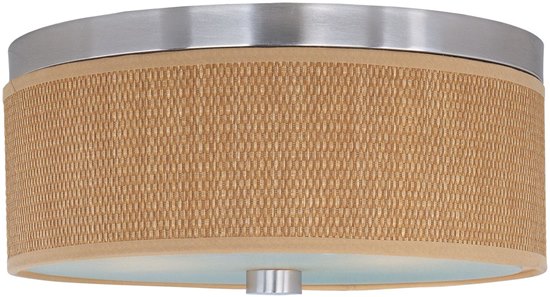 Foto para 13W Elements 3-Light Flush Mount SN Natural Fiber GU24 Fluorescent 