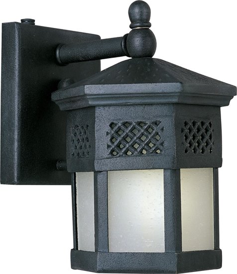 Foto para 13W Scottsdale EE 1-Light Outdoor Wall Lantern CF Frosted Seedy Glass GU24 Fluorescent 