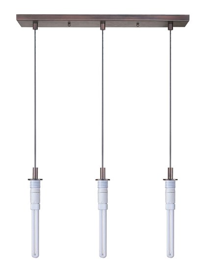 Foto para 18W Carte 3-Light Pendant BZ G24q-2 Quad T4 CLF Fluorescent (OA HT 24"-60") 6-Min