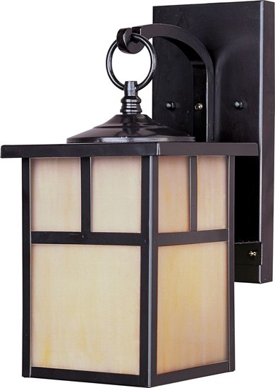 Foto para 18W Coldwater EE 1-Light Outdoor Wall Lantern BU Honey Glass GU24 Fluorescent 6"x12" 