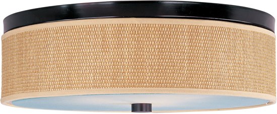 Foto para 18W Elements 3-Light Flush Mount OI Natural Fiber GU24 Fluorescent 20"x20"x6.25" 