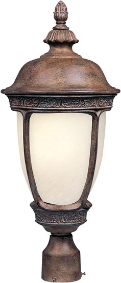 Foto para 18W Knob Hill EE 1-Light Outdoor Pole/Post Lantern SE Snow Flake Glass GU24 Fluorescent 