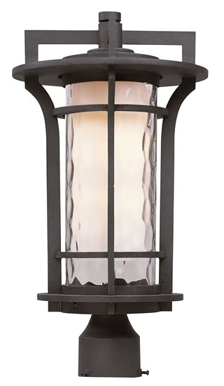 Foto para 18W Oakville EE 1-Light Outdoor Pole/Post Lantern BO Water Glass GU24 