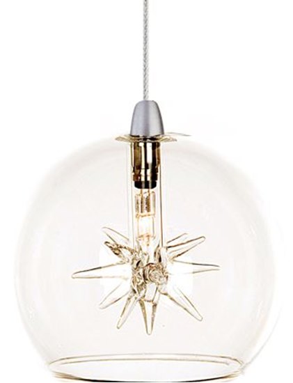 Foto para 20W Starburst 1-Light RapidJack Pendant Clear Glass 12V G4 Xenon 