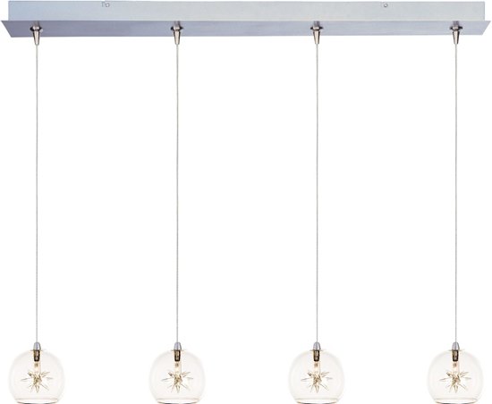 Foto para 20W Starburst 4-Light RapidJack Pendant and Canopy Clear 12V G4 Xenon (OA HT 7.25"-127.25") (CAN 34.5"x4.5"x2.25")