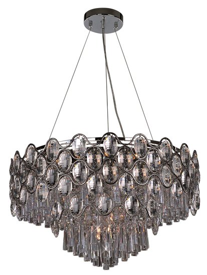 Foto para 25W Jewel 24-Light Pendant PC Beveled Crystal G9 Xenon (OA HT 150")