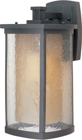 Foto para 26W Bungalow EE 1-Light Wall Lantern Wet BZ Seedy/Wilshire Glass GU24 Fluorescent 