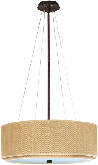 Foto para 26W Elements 4-Light Pendant OI Natural Fiber GU24 Fluorescent (OA HT 27"-59")