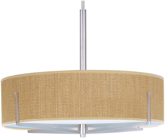 Foto para 26W Elements 4-Light Pendant SN Natural Fiber GU24 Fluorescent 26"x7" (OA HT 25"-70")