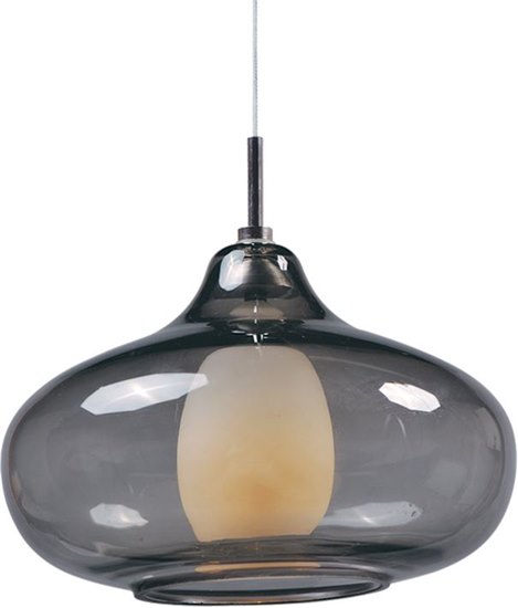 Foto para 35W Graduating 1-Light RapidJack Pendant PC Graduating Smoke Glass 12V GY6.35 T4 Xenon 