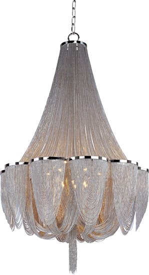 Foto para 40W Chantilly 14-Light Chandelier PN Metal G9 Xenon 42"x62" (CAN 6"x3")72" Chain