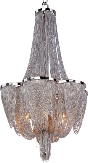 Foto para 40W Chantilly 6-Light Chandelier PN Metal G9 Xenon (CAN 6"x3")36" Chain