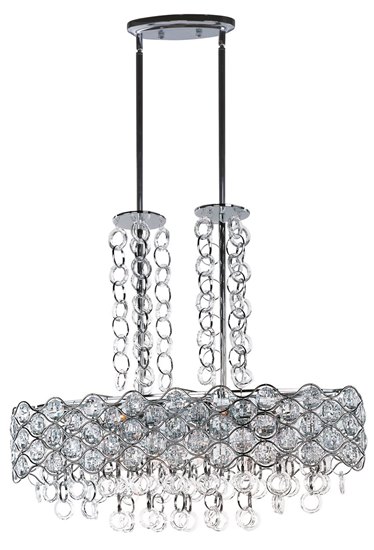 Foto para 40W Cirque 12-Light Chandelier PC Beveled Crystal G9 Xenon (OA HT 53.75")