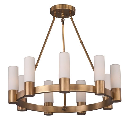 Foto para 40W Contessa 9-Light Chandelier NAB Satin White CA Incandescent 