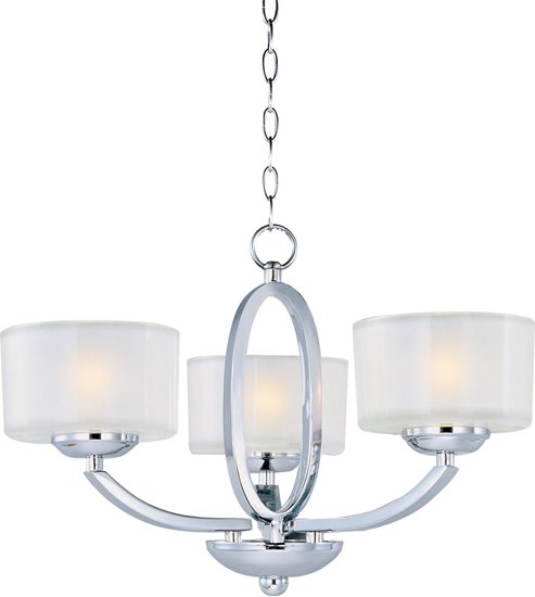 Foto para 40W Elle 3-Light Semi-Flush Mount/Chandelier PC Frosted Glass G9 Frost Xenon 